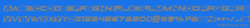 Voxboxsemital Font – Gray Fonts on Blue Background