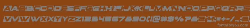 Voxboxsemital Font – Gray Fonts on Brown Background