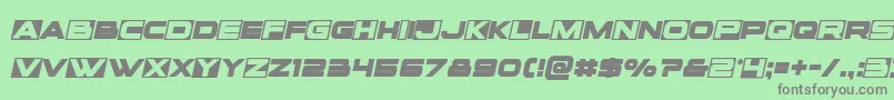 Voxboxsemital Font – Gray Fonts on Green Background
