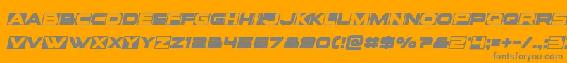 Voxboxsemital Font – Gray Fonts on Orange Background