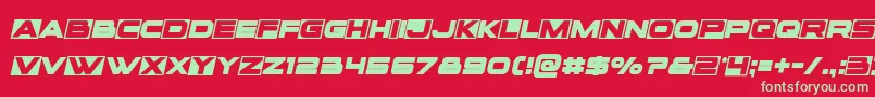 Voxboxsemital Font – Green Fonts on Red Background