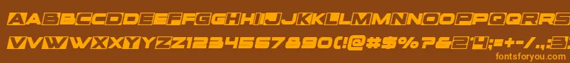 Voxboxsemital Font – Orange Fonts on Brown Background