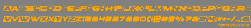 Voxboxsemital Font – Orange Fonts on Gray Background