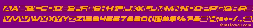 Voxboxsemital Font – Orange Fonts on Purple Background