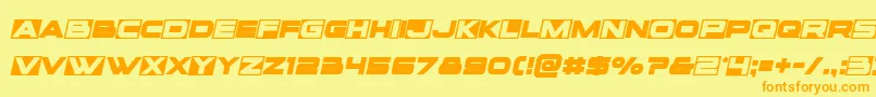 Voxboxsemital Font – Orange Fonts on Yellow Background