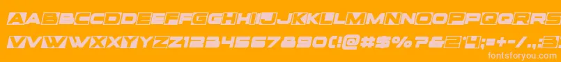 Voxboxsemital Font – Pink Fonts on Orange Background