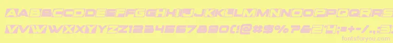 Voxboxsemital Font – Pink Fonts on Yellow Background
