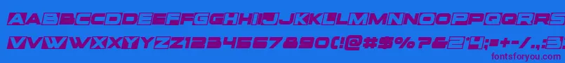 Voxboxsemital Font – Purple Fonts on Blue Background