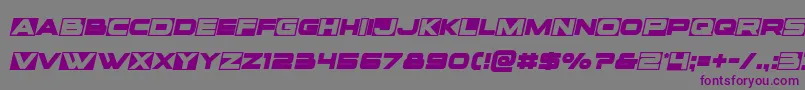 Voxboxsemital Font – Purple Fonts on Gray Background