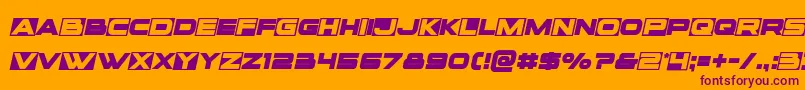 Voxboxsemital Font – Purple Fonts on Orange Background
