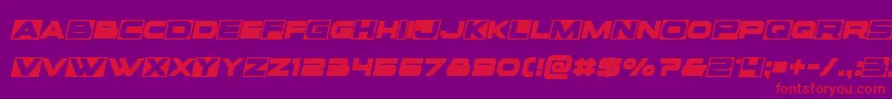 Voxboxsemital Font – Red Fonts on Purple Background