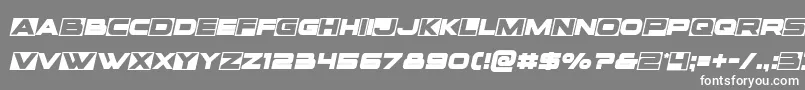 Voxboxsemital Font – White Fonts on Gray Background