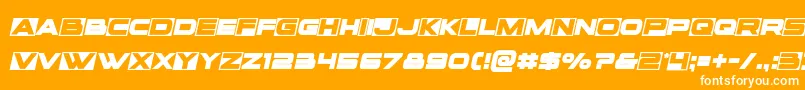Voxboxsemital Font – White Fonts on Orange Background