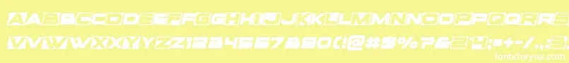 Voxboxsemital Font – White Fonts on Yellow Background