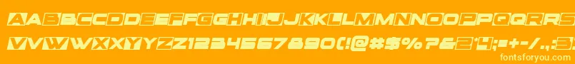 Voxboxsemital Font – Yellow Fonts on Orange Background