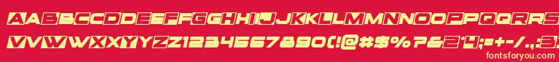 Voxboxsemital Font – Yellow Fonts on Red Background