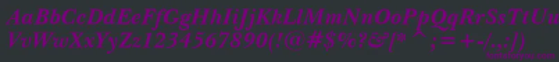 NewBaskervilleBoldItalicBt Font – Purple Fonts on Black Background