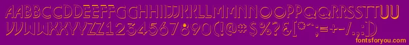 ALancet3D Font – Orange Fonts on Purple Background