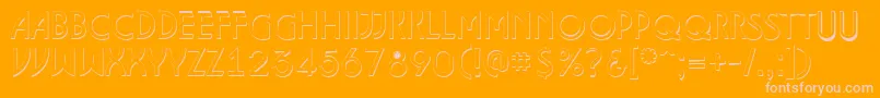 ALancet3D-Schriftart – Rosa Schriften auf orangefarbenem Hintergrund