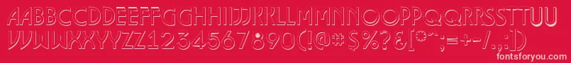 ALancet3D Font – Pink Fonts on Red Background