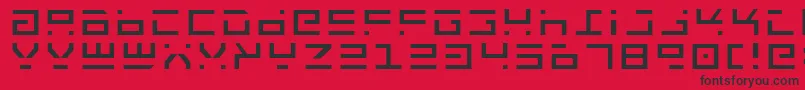 フォントRocketTypeLight – 赤い背景に黒い文字