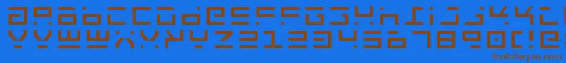 RocketTypeLight Font – Brown Fonts on Blue Background
