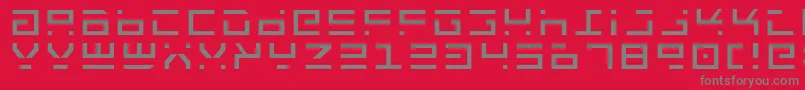 フォントRocketTypeLight – 赤い背景に灰色の文字