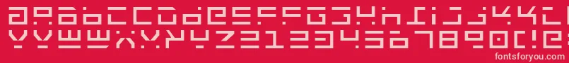 RocketTypeLight Font – Pink Fonts on Red Background