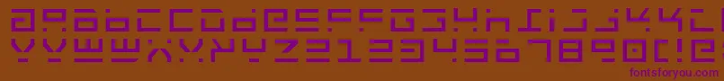 RocketTypeLight Font – Purple Fonts on Brown Background