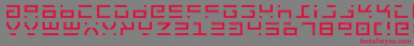 RocketTypeLight Font – Red Fonts on Gray Background