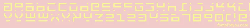 RocketTypeLight Font – Yellow Fonts on Pink Background