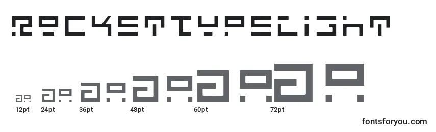 RocketTypeLight Font Sizes