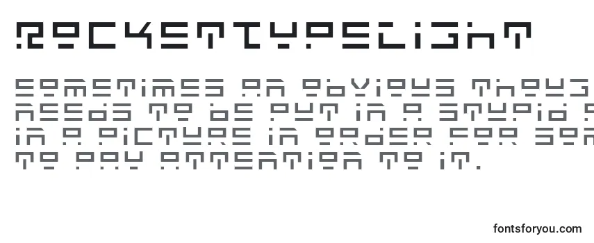 Review of the RocketTypeLight Font