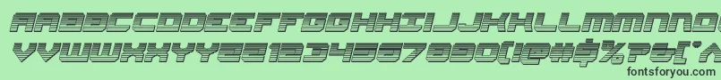Gearheadchromeital Font – Black Fonts on Green Background