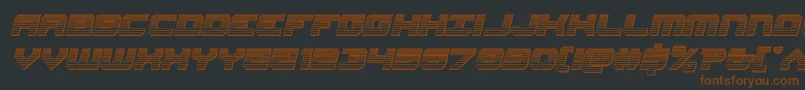 Шрифт Gearheadchromeital – коричневые шрифты на чёрном фоне