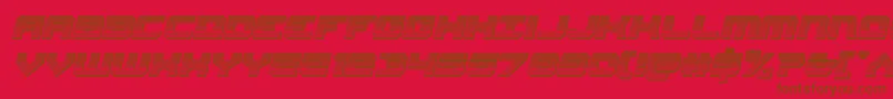 Gearheadchromeital Font – Brown Fonts on Red Background