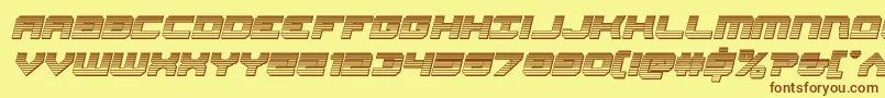 Gearheadchromeital Font – Brown Fonts on Yellow Background