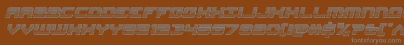 Шрифт Gearheadchromeital – серые шрифты на коричневом фоне