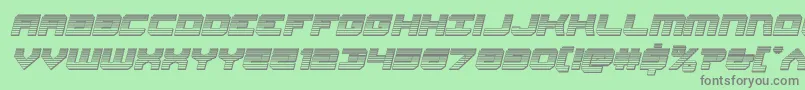 Gearheadchromeital Font – Gray Fonts on Green Background