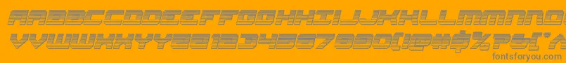 Gearheadchromeital Font – Gray Fonts on Orange Background