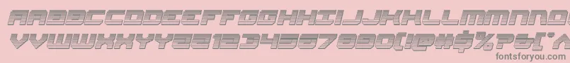 Gearheadchromeital-Schriftart – Graue Schriften auf rosa Hintergrund