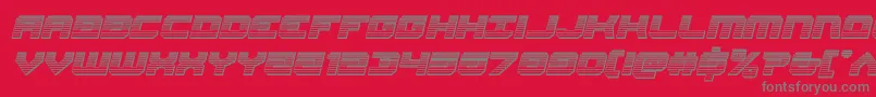 Gearheadchromeital Font – Gray Fonts on Red Background