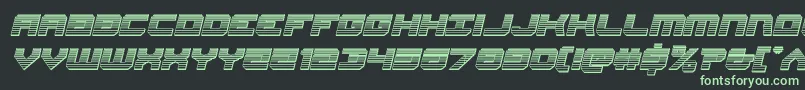 Czcionka Gearheadchromeital – zielone czcionki na czarnym tle