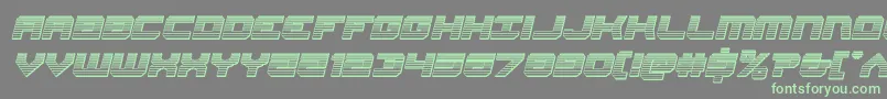 Gearheadchromeital Font – Green Fonts on Gray Background