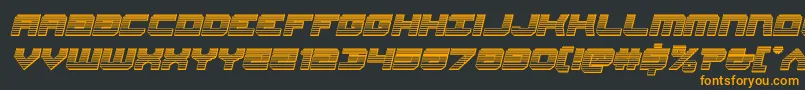 Шрифт Gearheadchromeital – оранжевые шрифты на чёрном фоне