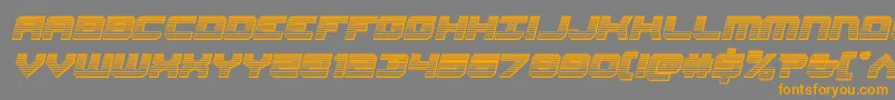 Gearheadchromeital Font – Orange Fonts on Gray Background