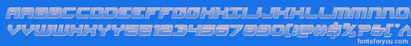 Gearheadchromeital Font – Pink Fonts on Blue Background