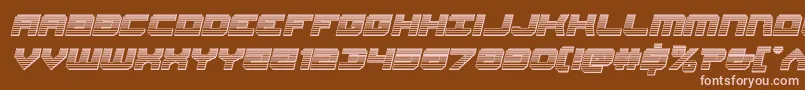 Шрифт Gearheadchromeital – розовые шрифты на коричневом фоне
