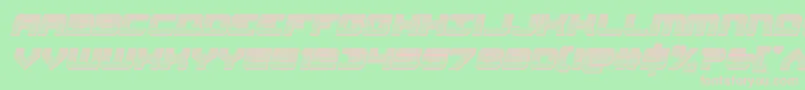 Gearheadchromeital Font – Pink Fonts on Green Background