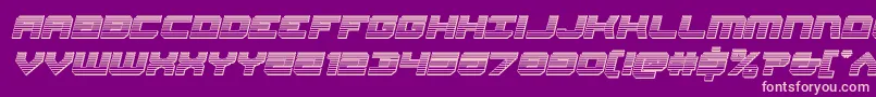 Gearheadchromeital Font – Pink Fonts on Purple Background